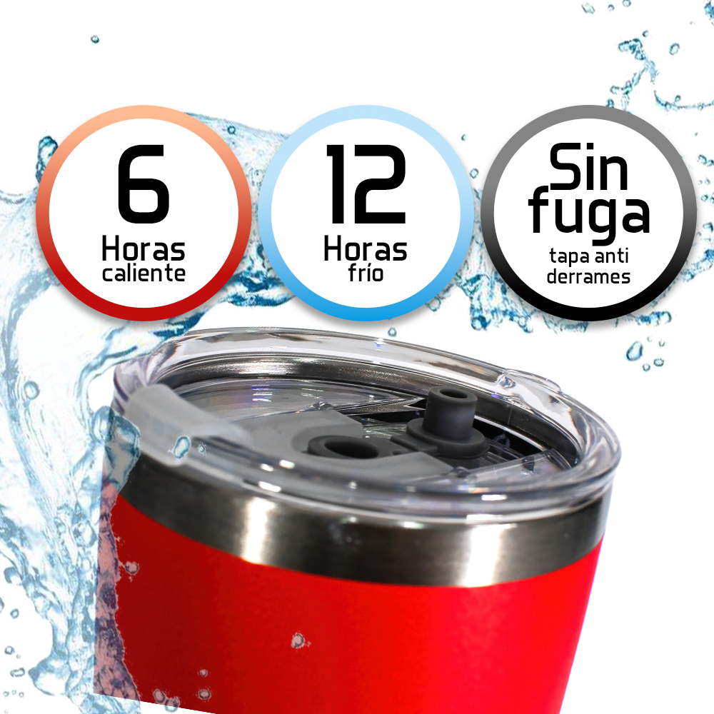 Termo 20 oz de Acero Inoxidable - Venta unitaria