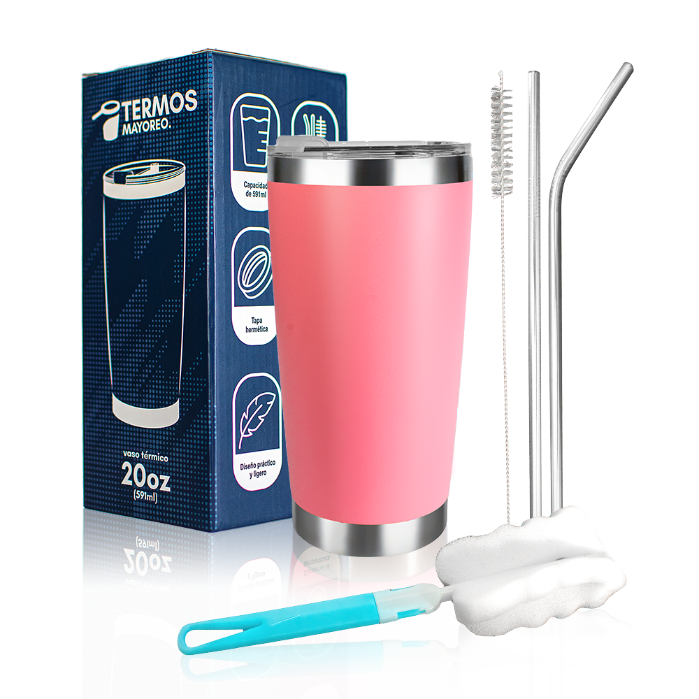 Termo 20 Oz Rosa - Caja de 25 piezas