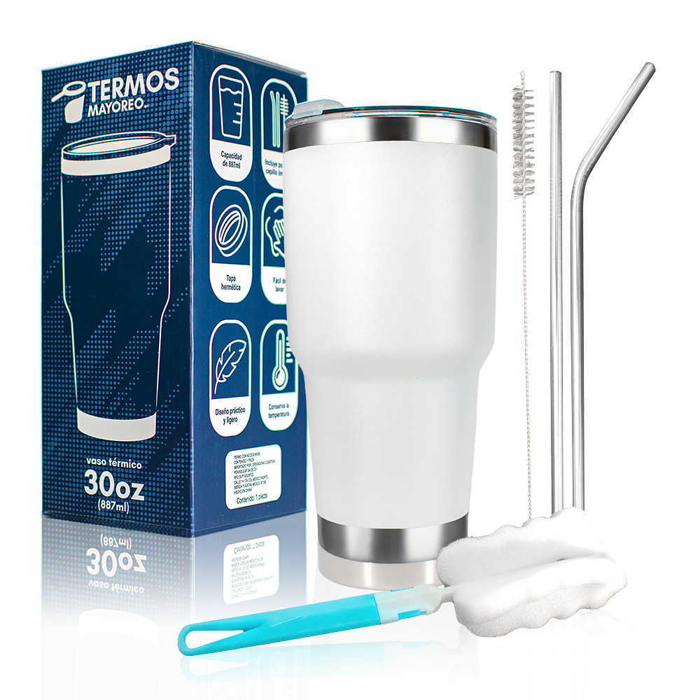Termo 30 oz de Acero Inoxidable - Venta unitaria