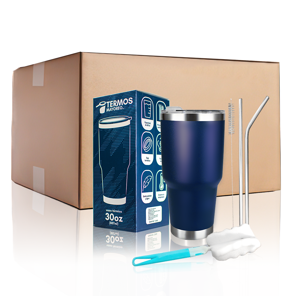 Termo 30 Oz Azul Marino - Caja de 25 pieza