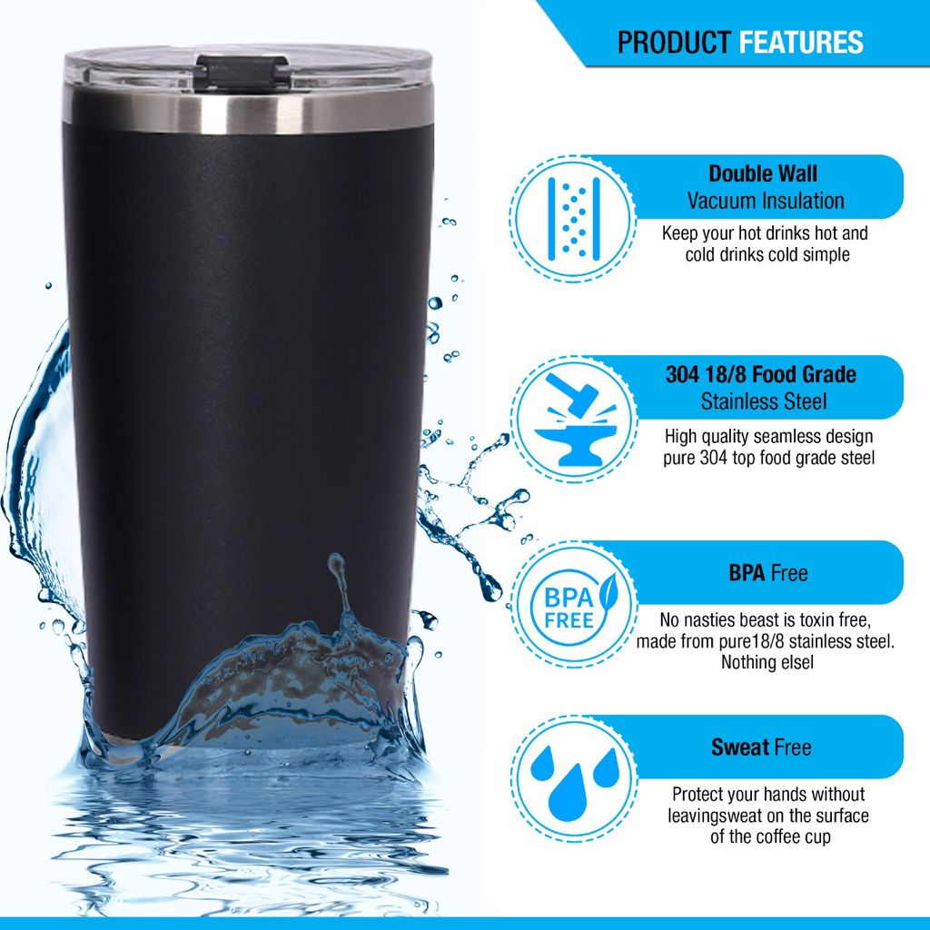 Termo 20 oz de Acero Inoxidable - Venta unitaria
