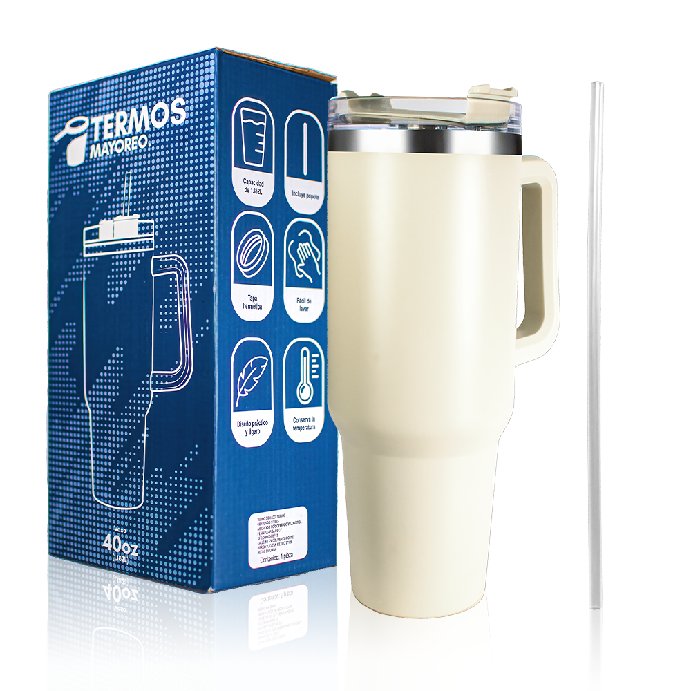 Termo Acero Inoxidable 40 oz tipo Stanley con asa