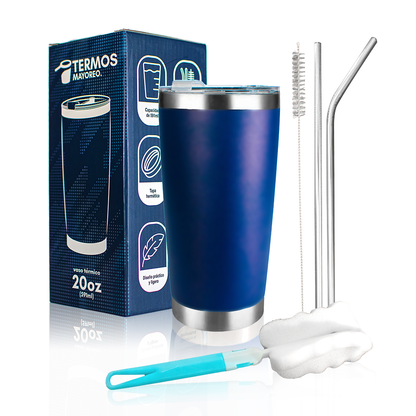 Termo 20 oz de Acero Inoxidable - Venta unitaria