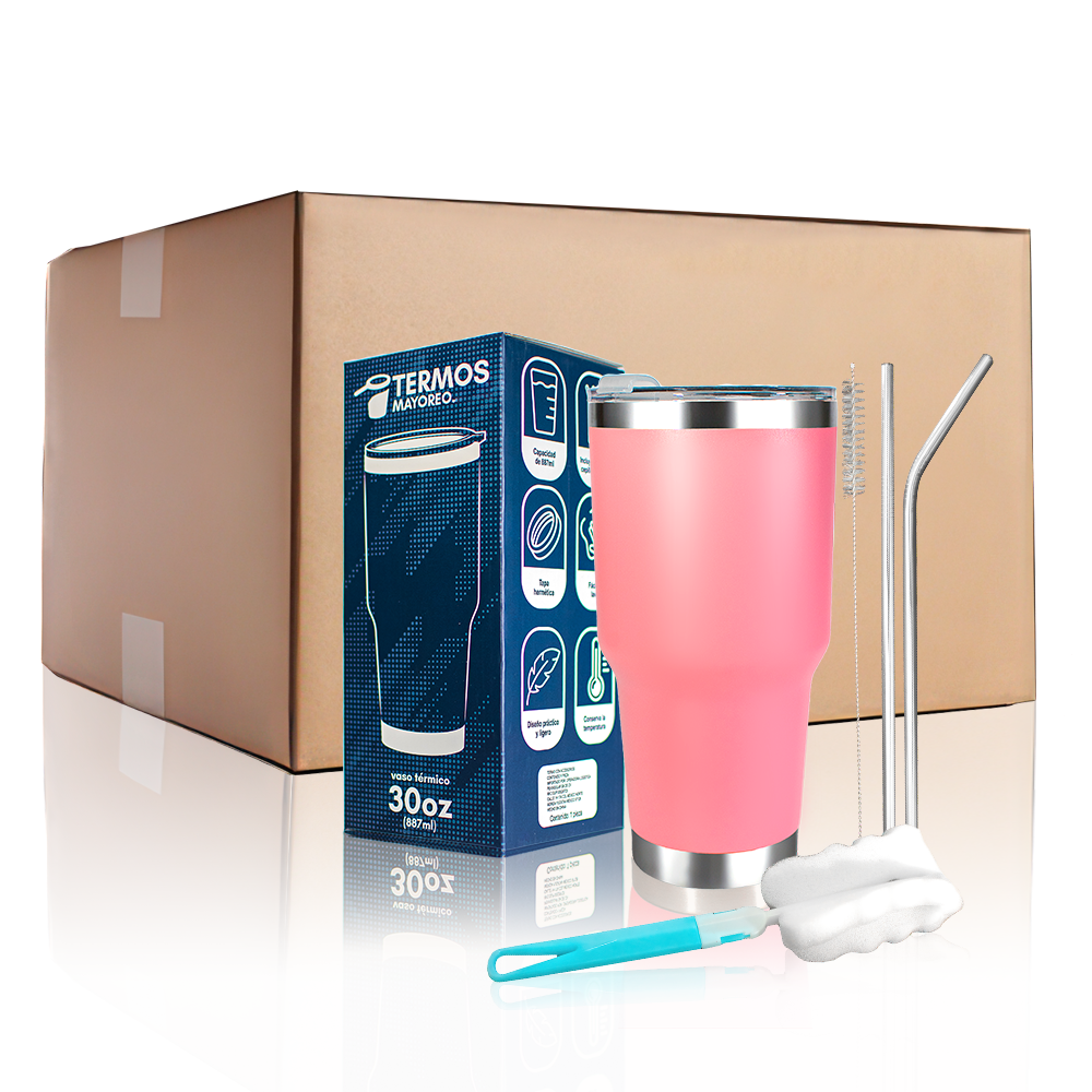 Termo 30 Oz Rosa - Caja de 25 piezas